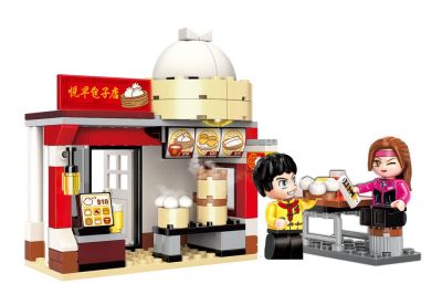 Конструктор Магазин за бързо хранене City Qman Q1132