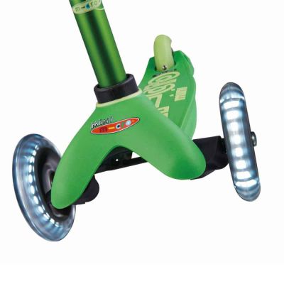 Тротинетка Micro Mini Green LED Deluxe 