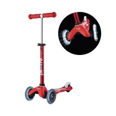Детска тротинетка Micro Mini Red LED Deluxe 