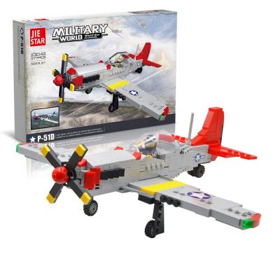 Конструктор военен самолет изтрабител P-51D Mustang Military 23042