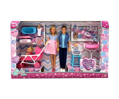 Steffi Love Бременната Кукла Стефи със семейството си Simba 105733426