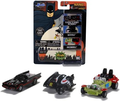 Комплект 3 метални автомобила Nano Batman 1:64 Jada Toys 253211001