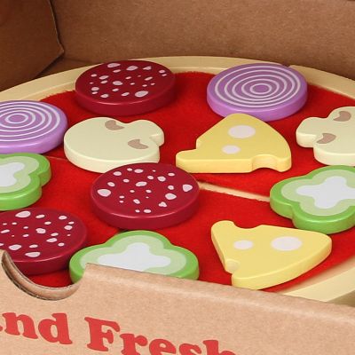 Дървен комплект за рязане пица 4221