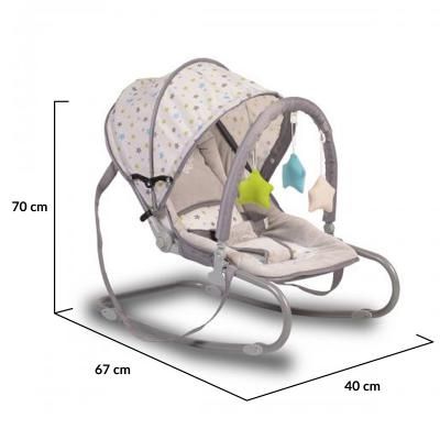 Бебешки шезлонг LULU сив
