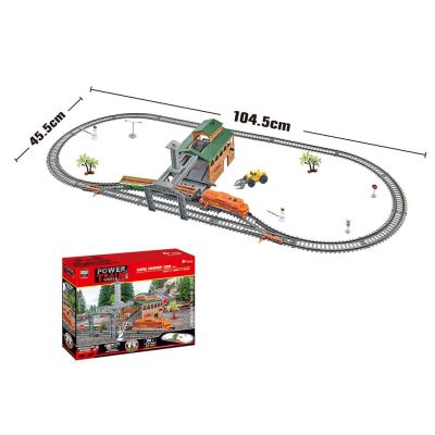 Детски товарен влак с релси и дъскорезница POWER TRAIN; 20821