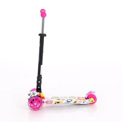 Сгъваема тротинетка със светещи колела LORELLI RAPID Pink BUTTERFLY