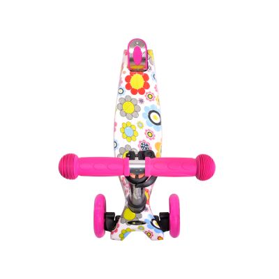 Сгъваема тротинетка със светещи колела LORELLI RAPID Pink BUTTERFLY