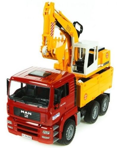 Камион самосвал MAN и багер Bruder 02751