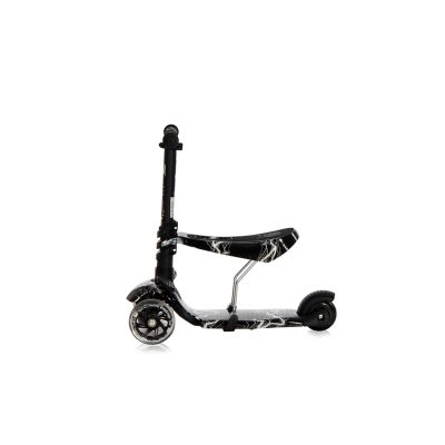 Тротинетка със седалка 2в1 LORELLI SMART PLUS, Black FLASH
