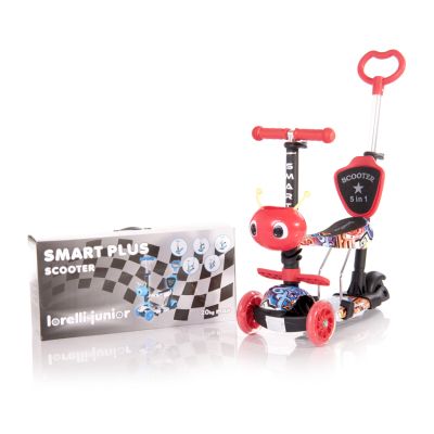 Тротинетка със седалка 2в1 LORELLI SMART PLUS, Black FLASH