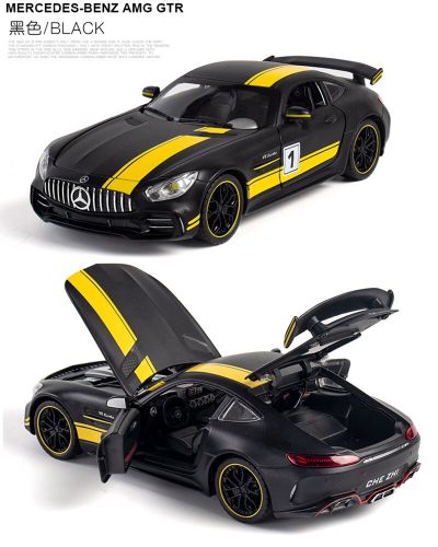 Метален автомобил Mercedes AMG GT 1/24 black