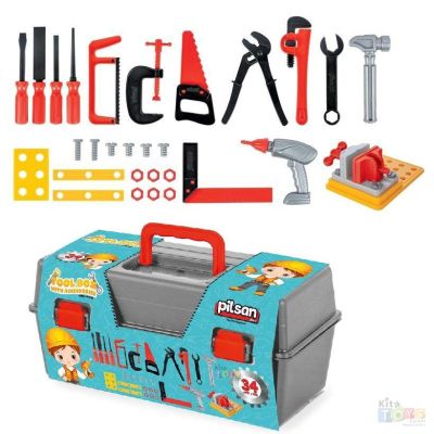 Детски куфар с инструменти Малкият майстор Pilsan 03248 