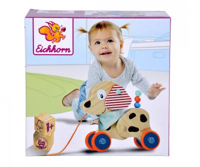 Дървена играчка за бутане и дърпане Куче Eichhorn 100005586