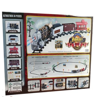 Детски пушещ влак с релси Train Orbit 3053