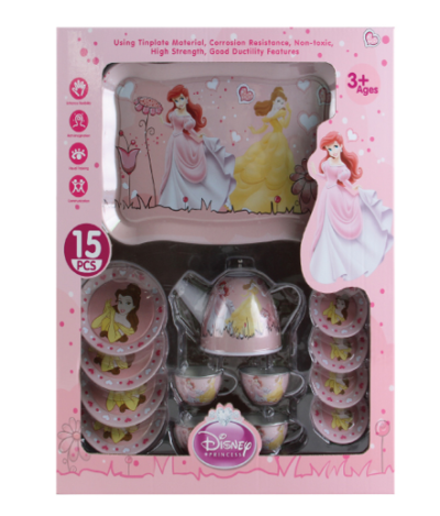 Детски метален сервиз за чай Принцеси