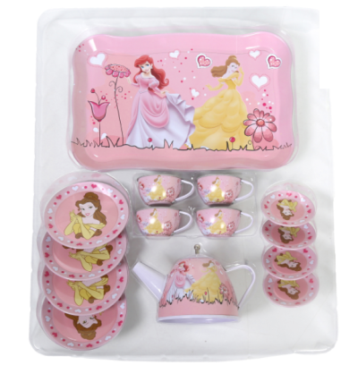 Детски метален сервиз за чай Принцеси