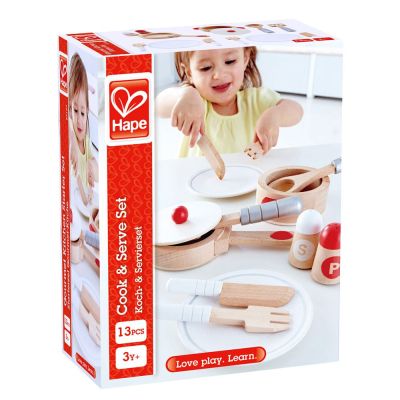 Детски дървен сервиз - сготви и сервирай HAPE H3150