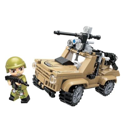 Конструктор военен джип с оръдие Qman Q22011-4