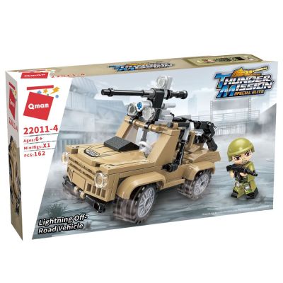 Конструктор военен джип с оръдие Qman Q22011-4