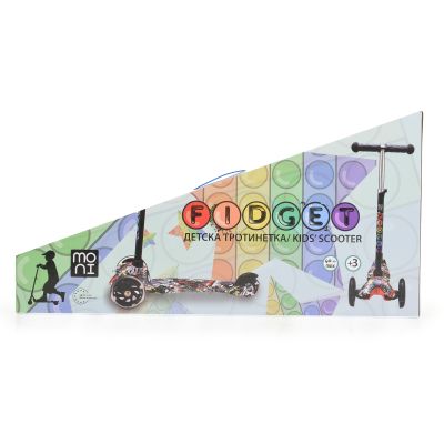 Тротинетка със светещи колела Fidget - син