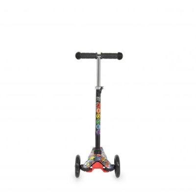 Тротинетка със светещи колела Fidget - черен