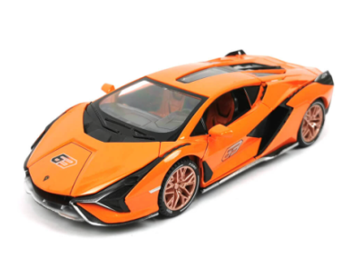 Метален автомобил Lamborghini Sian 1/24, оранжев