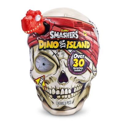 Огромен череп Smashers Dino Island ZURU 7488 червен динозавър
