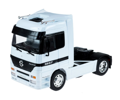 Метален камион влекач Mercedes Benz Actros WELLY 1/32 white