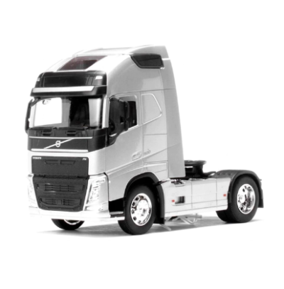 Метален камион влекач Volvo FH WELLY 1/32 сребрист