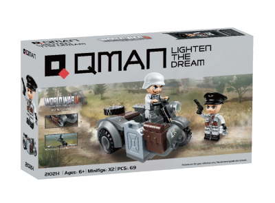 Конструктор Военен мотоциклет R12 Qman Q21021-1