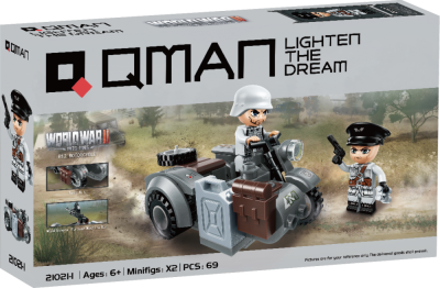 Конструктор Военен мотоциклет R12 Qman Q21021-1