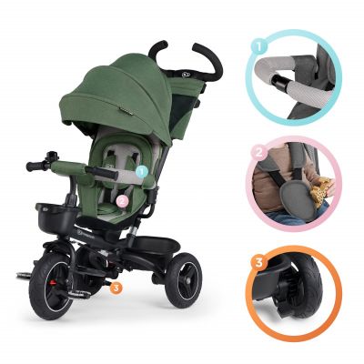 Триколка със сенник KinderKraft SPINSTEP, зелена