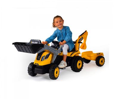 Детски трактор товарач с ремарке Smoby Builder Max 710304