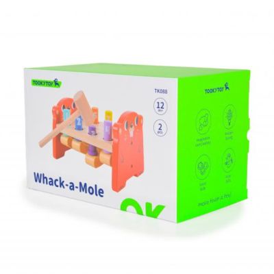 Дървена игра с чукче дъга Tooky Toy TK088