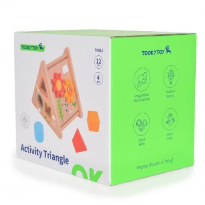 Дървен триъгълен сортер Tooky Toy TH912