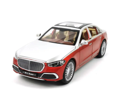 Метален автомобил Maybach със звук и светлини бордо 1/22