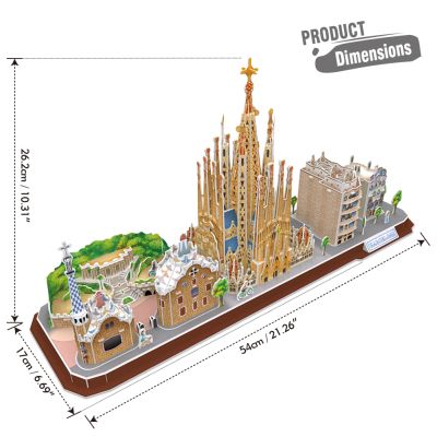 3D Пъзел BARCELONA CITY LINE CubicFun MC256h