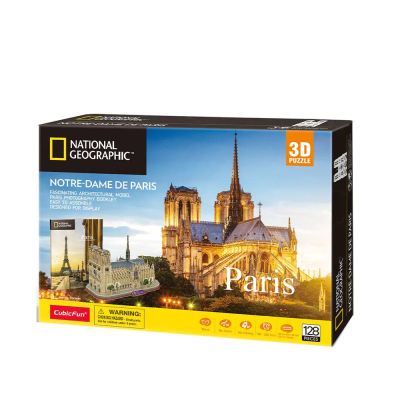 3D Пъзел PARIS NOTRE DAME DE PARIS NATIONAL GEOGRAPHIC CubicFun DS0986h
