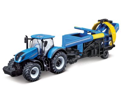 Метален трактор с ремарке Култиватор New Holland T7.315 HD Burago 31980