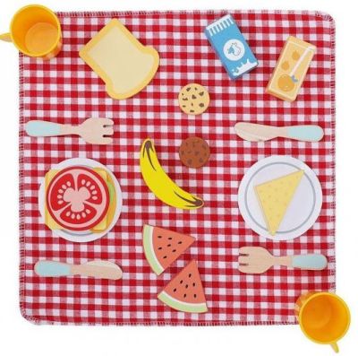 Кошница за пикник с дървени аксесоари Tooky Toy TK454 