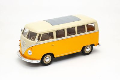 Метална кола Volkswagen Classical Bus1963 - 1/24 Welly жълт