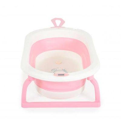 Сгъваема вана с дигитален термометър Cangaroo TERRA PINK