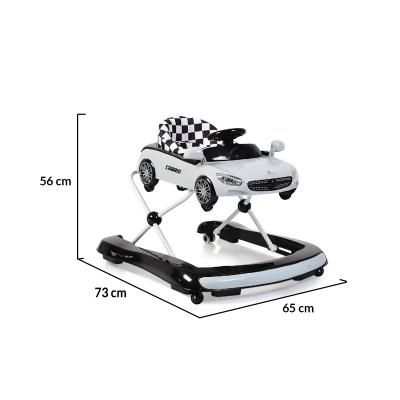 Музикална Детска проходилка Cabrio сива