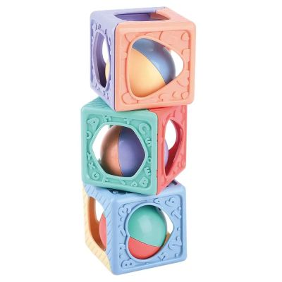 Кубчета дрънкалки Stacking Blocks PlayGo Recycled 4872
