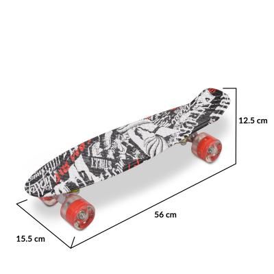 Детски скейтборд Byox SKULL LED 22"