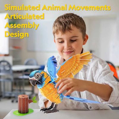 3D Пъзел National Geographic Синьогърлена ара CubicFun DS1097h  