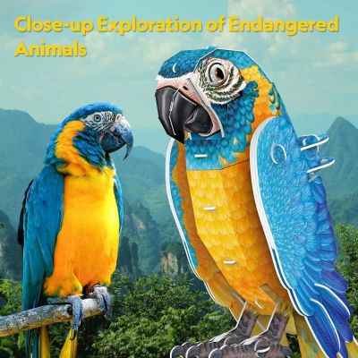 3D Пъзел National Geographic Синьогърлена ара CubicFun DS1097h  