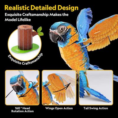 3D Пъзел National Geographic Синьогърлена ара CubicFun DS1097h  