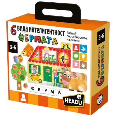 Образователна игра 6 вида интелигентност Фермата Headu HBG60001