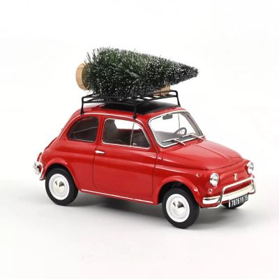 Метална кола Fiat 500 L 1968 Red Christmas Norev 1:18 - 187779